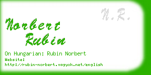 norbert rubin business card